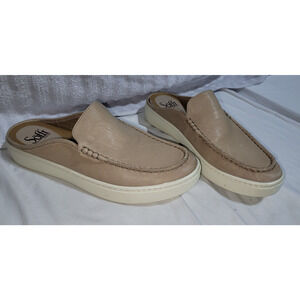 Sofft Somers Mules Womens Size 7.5 M Blue Leather Slip On Moc Toe Comfort Shoes